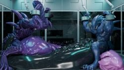 16:9 2025 3d 3d_(artwork) alien alien_(franchise) aquatic back_spikes big_muscles big_penis biped black_penis blue_body bondage bound digital_media_(artwork) digitigrade duo expansion fish flared_penis forced genital_expansion genitals grimace hi_res huge_cock hybrid hyper hyper_genitalia hyper_penis inside karkhar knot laboratory male male_xenomorph muscular muscular_male nude penis penis_expansion purple_body purple_penis robotic_arm science_fiction sequence shark side_view snakehead404 snekkuu spiked_penis spiked_tail spikes spikes_(anatomy) standing syringe tail tapering_penis unusual_anatomy unusual_genitalia unusual_penis widescreen xenomorph
