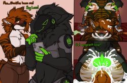 anal anthro bodily_fluids crymsoncreations cum doggy_style duo from_behind_position from_front_position genital_fluids hi_res hyena joseph_(soldierguy) machine male male/male mammal mating_press protogen sex tagme