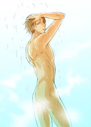 1boy gundam male male_only shower solo treize_khushrenada