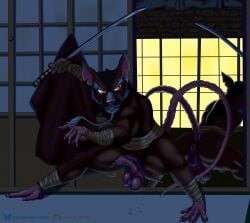 1anthro 1boy 1male 2026 anus balls bandaged_arm bandaged_leg bandages beard ben_d_koopa brown_fur digital_drawing_(artwork) digital_media_(artwork) dimly_lit fighting_stance hairy_armpits hairy_balls holding_sword katana male male_focus male_only master_splinter master_splinter_(tmnt_2012) mirror nonsexual_nudity nude nude_anthro nude_male nudity old_male penis penis_out precum precum_drip reflection shoji social_media sweat sweatdrop sweating sweaty sweaty_anus sweaty_balls tail tatami teenage_mutant_ninja_turtles tmnt_2012 watermark