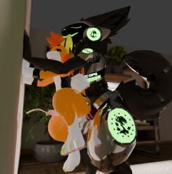3d_(artwork) anal anal_sex animal_genitalia animal_penis anthro armor armored_vest balls biped black_body black_hand black_hands bodily_fluids body_hair breastplate c.a.m. cane9 canid canine canine_genitalia canine_penis canis chest_fur chest_hair chest_tuft chrome chrome_body colored cum cum_inside cybernetics digital_media_(artwork) digitigrade duo erection fingers fluffy fluffy_ears fluffy_hair fluffy_neck_fur fluffy_tail fur genital_fluids genitals glowing glowing_body glowing_eyes goobastera green_body green_eyes grey_body grey_fur grey_hair hair hi_res jackal knot knotted_penis machine male male/male male_penetrated male_penetrating male_penetrating_male mammal metal metallic_body military multicolored_body multicolored_fur multicolored_hair mythological_creature mythology neck_tuft nude open_mouth orange_body penetration penile penis prosthetic protogen protogen_armor protogen_face protogen_visor protogenized robotic robotic_arm screen screen_face sex smile soldier special_forces tail tail_tuft tuft vibincane9 warrior white_body yuri_chacal