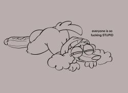 anthro ass balls beanie beanie_only big_balls big_butt big_penis canid canine canis clothing crazymazies dachshund dialogue domestic_dog english_text genitals gynomorph hat hat_only headgear headgear_only headwear headwear_only hi_res huge_balls huge_cock hunting_dog hyper hyper_balls hyper_genitalia hyper_penis intersex mammal mazie_(crazymazies) mostly_nude narrowed_eyes penis profanity solo squint text trans_(lore) trans_woman_(lore)