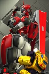 big_breasts bumblebee_(transformers) bumblebee_movie kissable_lips komradederp robot_girl shatter_(transformers) thick_thighs transformers