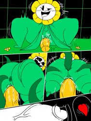 anal ass_focus blush_lines drooling female flowey_the_flower frisk hands_on_floor human human_on_plantie japansadface male male/female penis_in_pussy plantie riding_penis rule_63 spread_ass undertale vines