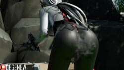 1girls 3d arlecchino_(genshin_impact) ass big_ass big_butt black_and_white_hair blender fart fart_fetish farting farts female female_only gas gassy genshin_impact mature mature_female smell smelly_ass solo solo_female white_hair