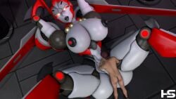 1boy 1girls 3d cosmic_trance grey_body grey_lips grey_nipples hotstuff huge_breasts human_on_robot larger_female mechanical_wings open_legs red_eyes robot robot_girl robot_humanoid shatter shatter_(transformers) size_difference small_penis_adoration thick_thighs transformers vagina vaginal vaginal_penetration vaginal_sex