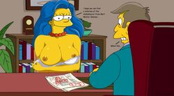 big_breasts english_text fjm male marge_simpson seymour_skinner tagme the_simpsons