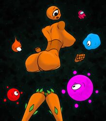 alien among_us ass blush breasts female genitals humanoid innersloth mrbroomstic_(artist) nipples nude pussy red_(among_us) simple_background video_games what