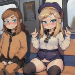 a_hat_in_time aged_up ai_generated blonde_hair blue_eyes chubby chubby_female hat_adult hat_kid light-skinned_female light_skin ponytail stockings suriai thick_thighs thigh_highs thighhighs thighs wide_hips