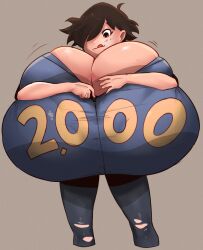 1girls anna_(cantankeravian) boob_window breasts cantankeravian female follower_celebration huge_breasts milestone_celebration top_heavy