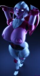 1girls 3d 3d_(artwork) arcee arcee_(g1) arms_behind_head arms_up autobot big_breasts blue_eyes breasts female female_autobots female_only giant_breasts glowing_eyes huge_breasts looking_at_viewer metal_breasts nipples pink_breasts pink_nipples red_lips red_lipstick robot robot_girl robot_humanoid solo transformers transformers_g1 trawert