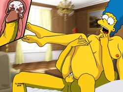 creampie cum_in_pussy cum_inside fjm marge_simpson nude_female partial_male tagme the_simpsons x-ray