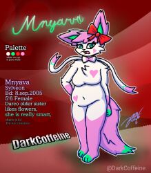 2005 belly belly_button belly_expansion belly_overhang big_breasts breasts darco_(artist) darkcoffeine fat fat_ass fat_woman furry nippleless pink_skin stomach sylveon teenager thick thick_legs thick_thighs thigh_highs tummy tummy_bulge white_fur