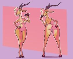 1girls anus ass blackmore breasts female gazelle_(zootopia) pussy tagme zootopia