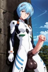 1futa ai_generated balls big_areola big_balls big_penis blue_hair breasts clothed clothing dark_balls dark_penis dickgirl female fourt2 futa_only futanari horse_penis horsecock horsecock_futanari huge_balls huge_breasts huge_cock huge_testicles human intersex large_areolae large_balls large_breasts large_penis large_testicles long_penis neon_genesis_evangelion pale-skinned_futanari pale_skin penis pilot_suit plugsuit red_eyes rei_ayanami scrotum short_hair solo_futa testicles uncensored veiny_penis