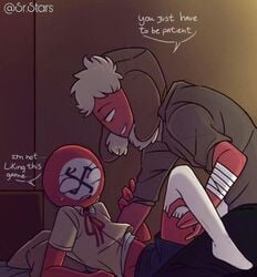 clothed clothing countryhumans cute gay nazi_germany_(countryhumans) soviet_union_(countryhumans) srstars sweatdrop tagme yaoi