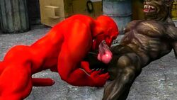 3d abs animated balls biceps demon erection fellatio gay interspecies male/male male_only muscular muscular_male nipples obliques pecs penis serratus_anterior sfm sound tagme thighs triceps video werewolf yaoi