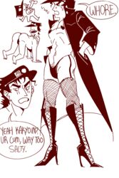 boots cum gay jojo's_bizarre_adventure jotaro_kujo kneehigh_boots stardust_crusaders temuji thighhighs thong what