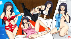 1girls alternate_costume bare_shoulders barefoot bent_over blush breasts cleavage covered_nipples dress feet female female_only heels hyuuga_hinata john_hollow kneeling lingerie long_hair maid_uniform multiple_poses nail_polish naruto naruto:_the_last naruto_(series) ocean off_shoulder one_eye_closed panties posing purple_hair sequential sitting smile spread_legs standing stockings strap_slip swimsuit toes towel violet_eyes water wink