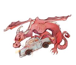 car cum dragon dragons_having_sex_with_cars erection long_penis male male_only penis prehensile_penis scalie