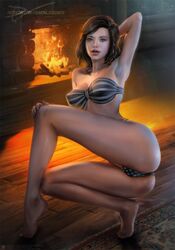 1girls bikini demonlorddante female friday_the_13th friday_the_13th:_the_game human jenny_myers lingerie long_legs pose slender_legs solo thighs