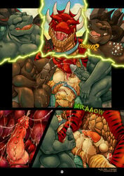 abs anal anal_sex animal_genitalia animal_penis anthro balls biceps big_penis bodily_fluids chains collar comic cum cum_in_ass cum_inside cum_on_face cum_while_penetrated cumshot digital_media_(artwork) dragon ejaculation erection felid foursome gangbang genital_fluids genitals group group_sex hi_res humanoid_genitalia humanoid_penis internal kaorh knot lizard male male/male male_penetrated male_penetrating male_penetrating_male mammal masturbation muscular muscular_male nude open_mouth orgasm orgasm_face pantherine pecs penetration penile penile_masturbation penis raghan reptile scalie sex tiger tongue uncut