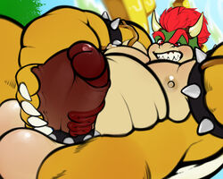 5:4 anthro balls big_balls big_breasts big_muscles big_penis bodily_fluids bowser breasts genital_fluids genitals huge_balls huge_cock huge_muscles humanoid_genitalia humanoid_penis koppa low-angle_view male male_only mario_(series) masturbation muscular nintendo nipples penis precum rexarum solo super_mario_bros. thick_penis thick_thighs touching_penis vein veiny_muscles veiny_penis video_games