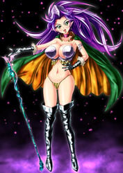 angela angela_(seiken_densetsu_3) angela_(trials_of_mana) bikini breasts highres huge_breasts large_breasts purple_hair seiken_densetsu seiken_densetsu_3 swimsuit tagme thong trials_of_mana