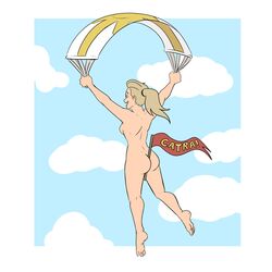 adora ass between_buttocks blonde_female blonde_hair commission dat_ass female female_only flying funny gliding holding_object_between_buttocks humor netflix parody she-ra_and_the_princesses_of_power solo solo_female tagme vlado