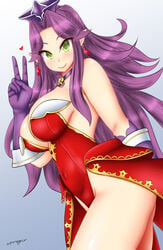 angela angela_(seiken_densetsu_3) angela_(trials_of_mana) breasts female green_eyes highres large_breasts looking_at_viewer purple_hair seiken_densetsu seiken_densetsu_3 tagme trials_of_mana