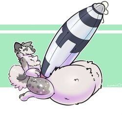 akita anthro balls big_balls big_penis bodily_fluids canid canine canis chest_tuft condom cum domestic_dog ejaculation erection fur genital_fluids genitals hi_res huge_balls huge_cock hyaenid hybrid hyper hyper_balls hyper_genitalia hyper_penis male male_only mammal multicolored_body multicolored_fur nude overflowing penis saturn_(idklookitup) sexual_barrier_device sitting smile solo spitz starrfluff tuft