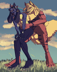 2boys abs absurd_res anal anal_sex anthro anthrofied arcanine balls_deep bara black_hair black_hair_bottom canine cloud domination duo feet fur furry gay grass hair hi_res holding_head interspecies jackal light_hair_on_dark_hair lucario male male_penetrating mammal muscular muscular_male nintendo nipples nude open_mouth original_character outside penetration pokemon pokemon_(species) pokemon_dppt pokemon_rgby rainbow sex size_difference sky testicles video_games white_hair white_hair_on_black_hair white_hair_top xdarkspace yaoi