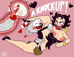 1boy 1boy1girl 1girls anthro anthro_penetrating_human betty_boop breasts cobatsart cum cum_in_pussy cum_in_uterus cum_inside cuphead cuphead_(game) duo female flapper footwear handwear high_heels human impregnation large_areolae legwear male neckwear pale_skin penile_penetration penis pussy sex size_difference smaller_male text vaginal vaginal_penetration wristwear x-ray