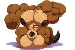 5_fingers anthro balls big_balls big_muscles big_penis bobert brown_body brown_fur canid canine canis domestic_dog fingers finnish_spitz flexing fur genitals huge_balls huge_cock huge_muscles hyper hyper_balls hyper_genitalia hyper_muscles hyper_penis looking_at_viewer male male_only mammal muscular nipples nude penis sesh simple_background smile solo spitz white_background