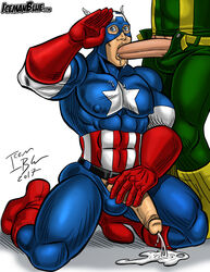 2boys abs balls_outline bara biceps big_biceps big_legs big_muscles big_penis big_thighs blowjob blue_eyes bodysuit bulge captain_america cock_gobble cock_hungry cum cum_drip cum_dripping_down_chin cum_hungry cum_in_mouth cum_on_chest cum_on_floor cum_puddle cum_squirt embarrassment erect_nipples_under_clothes erection facefuck fellatio flaccid_penis gay giving_head gloves going_down_on half-erect hand_on_penis handjob_while_sucking head_out_of_frame humiliation icemanblue kneeling/standing kneeling_oral_position knob_polishing large_penis male male_only marvel marvel_comics mouthful multiple_males multiple_penises muscle muscles muscular muscular_legs muscular_male muscular_thighs nipple_bulge oral oral_sex orgasm_from_handjob orgasm_from_masturbation orgasm_from_oral pants_down pants_open pecs penis_in_mouth penis_out penis_size_difference playing_skinflute rape retracted_foreskin salute spandex steve_rogers sucking_off superhero thick_legs thick_thighs tight_clothes tight_clothing tight_pants tights uncensored yaoi