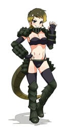 alligator_snapping_turtle_(kemono_friends) anthro ass big_breasts big_butt cowfee female_only kemono_friends reptile reptile_humanoid scales shell tail thick_thighs