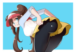 1girls ass big_breasts blue_eyes breasts brown_hair double_bun female female_only hair_bun hat human long_hair lucyfercomic nintendo pokemon pokemon_bw2 rosa_(pokemon) solo source_request thick_thighs twintails wide_hips