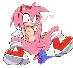 1boy 1futa amy_rose anal anal_sex anthro armwear ass big_penis bottomless cum cum_while_penetrated erect_nipples exposed_torso female footwear foreskin furry futanari glassrunner gloves handwear male male_on_futa mostly_nude nipples penis shoes socks sonic_(series) sonic_the_hedgehog straight topless uncircumcised uncut veiny_penis