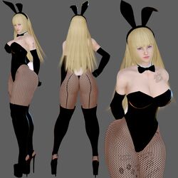 3d alternate_breast_size alternate_costume big_ass big_breasts bimbo blonde_hair bubble_butt bunnysuit cleavage costume emilie_de_rochefort female fishnets high_heels honey_select ihateasuka outfit platform_footwear platform_heels solo tattoo tekken tekken_7 thick_thighs