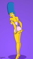 1girls butt_crack female_only fjm marge_simpson solo tagme the_simpsons