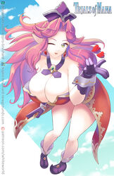 angela angela_(seiken_densetsu_3) angela_(trials_of_mana) breasts cleavage female huge_breasts large_breasts looking_at_viewer purple_hair seiken_densetsu seiken_densetsu_3 solo tagme trials_of_mana