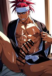 ai_generated bleach bleach:_the_thousand-year_blood_war gay male_only renji_abarai yaoi