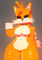 1girl 1girls 2024 2024s 3d 3d_(artwork) aged_up anthro big_breasts blue_eyes blueblocky breasts choker crossgender curvy curvy_body curvy_female curvy_figure digital_media_(artwork) female female_focus female_only fox fox_ears fox_girl fox_tail fur furry furry_female genderswap genderswap_(mtf) gloves hi_res looking_at_viewer miles_prower miles_tails_prower mine-imator mine-imator_(artwork) minecraft mobian_(species) mtf_crossgender multiple_tails rule63 rule_63 sega shadow smooth_skin sonic_(series) sonic_the_hedgehog_(series) tails tails_the_fox tailsko thick_thighs thighs wide_hips yellow_body yellow_fur