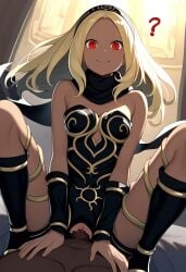 1girls ai_generated blonde_hair dark-skinned_female gravity_rush hairband kat_(gravity_rush)