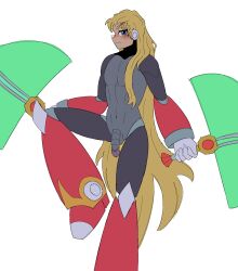 2024 antitelevisa2008 blonde_hair capcom color dancing drawn exposed_penis feminine gay long_hair looking_at_viewer mega_man mega_man_x naked_male skinny yaoi zero_(mega_man)