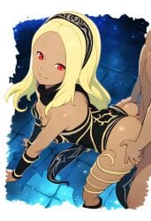 1girls ai_generated ass blonde_hair dark-skinned_female gravity_rush hairband kat_(gravity_rush) sex