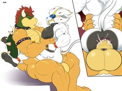 2boys 4:3 anal anal_sex anthro anthrofied anus ass balls bara bodily_fluids bowser cock_ring crossover cum cum_in_ass cum_inside duo feline furry gay genital_fluids hi_res huge_balls huge_cock huge_testicles interspecies larger_male legendary_pokemon lion male male_only male_penetrated male_penetrating male_penetrating_male mario_(series) motion_blur nintendo nude penetration penis pokémon_(species) pokemon pokemon_(species) pokemon_rgby pokemon_sm scalie sex shell size_difference smaller_male solgaleo tail testicles thick_thighs veins veiny_penis video_games yaoi zourik