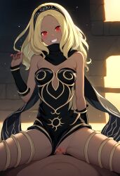 1girls ai_generated blonde_hair dark-skinned_female gravity_rush hairband kat_(gravity_rush)