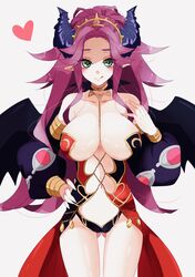 angela angela_(seiken_densetsu_3) angela_(trials_of_mana) breasts female green_eyes huge_breasts large_breasts looking_at_viewer purple_hair seiken_densetsu seiken_densetsu_3 trials_of_mana