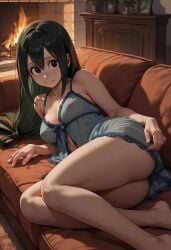 ai_generated lingerie midcafe_(artist) nude tagme tsuyu_asui